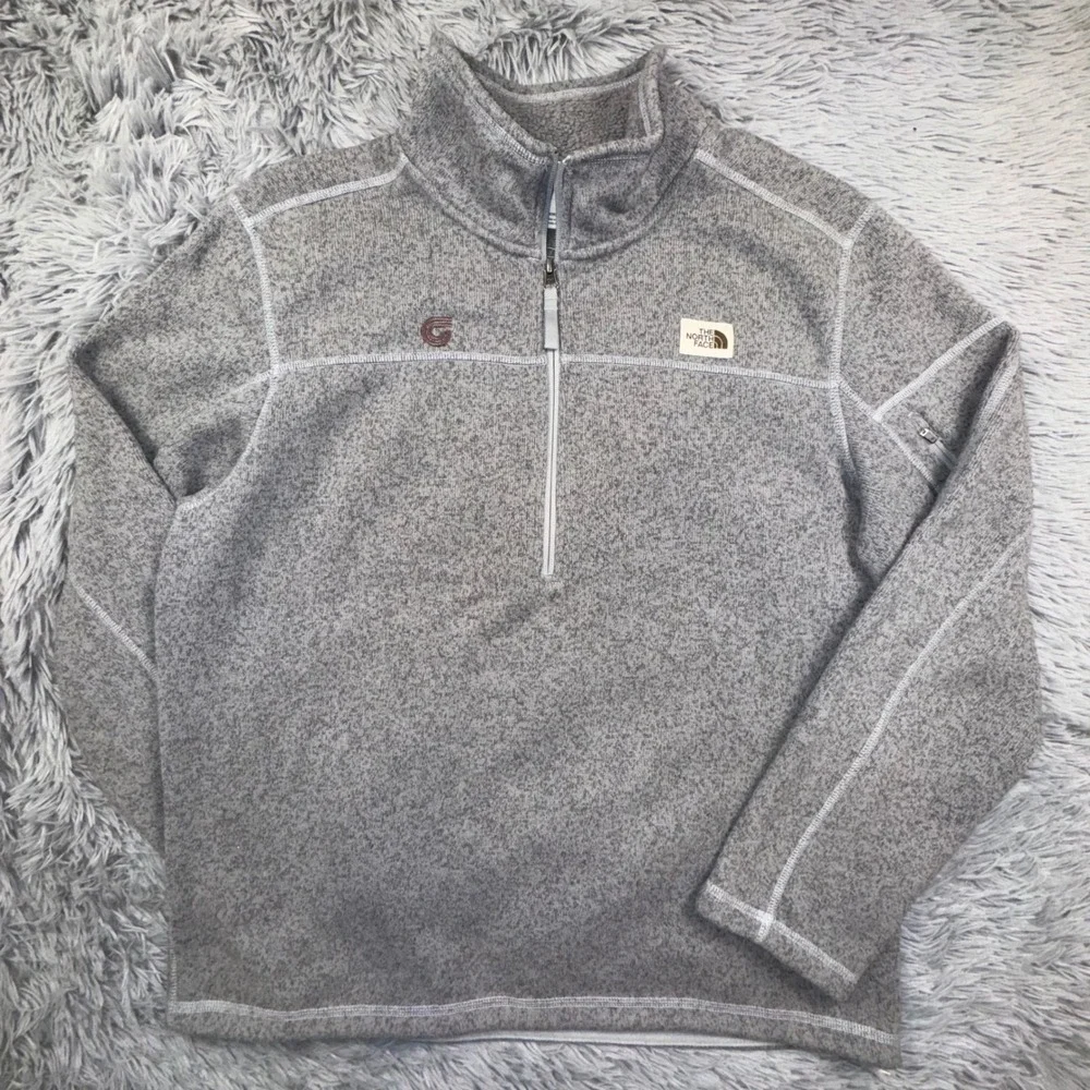 The North Face Gordon Lyons 1/4 Zip Pullover Mens XL Gray‎ Fleece Classic Jacket